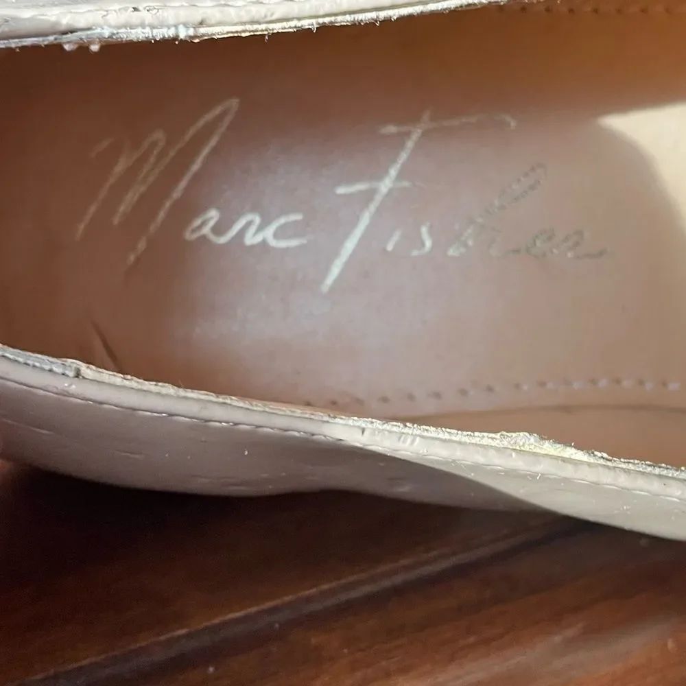 Marc Fisher Nude Patent Leather Moccasin Flats - Picture 7 of 7